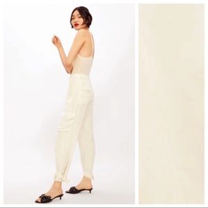 Zara Cream Linen Jogger pants